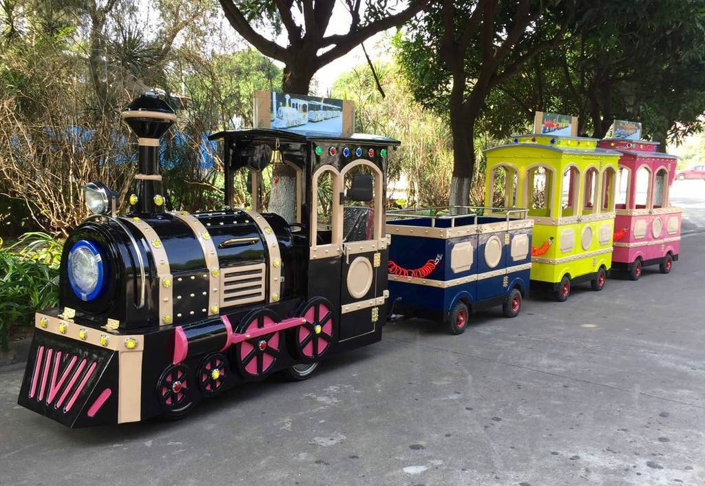 鸡西景区广商场无轨观光小火车电动儿童游乐设备小火车可坐人户外玩具